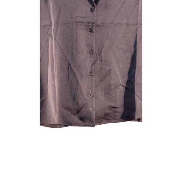 WAYF Womens Slate Button-Up Blouse Size S 100% Polyester - Picture 10 of 13